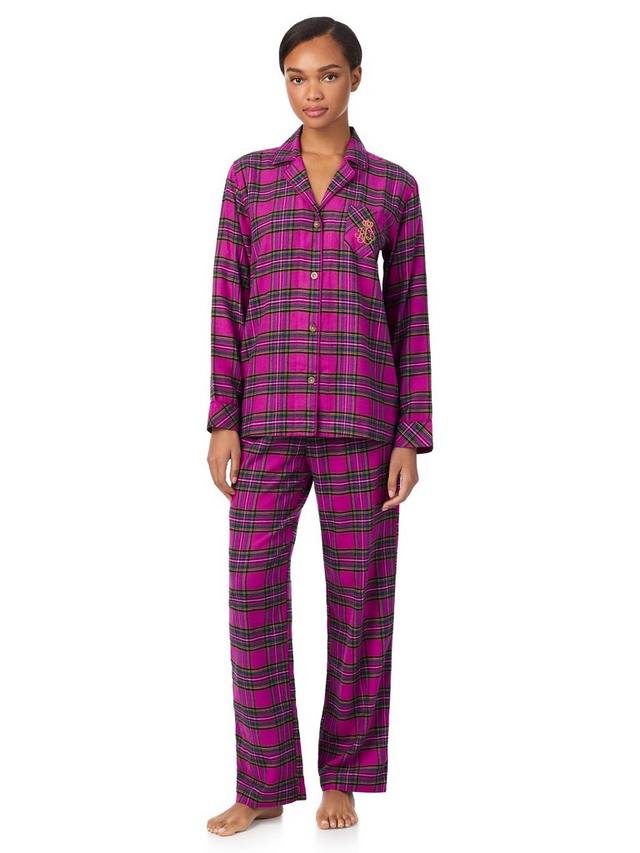 

Комплект пижамы Lauren Brushed Twill в клетку с пуговицами Ralph Lauren, Pink