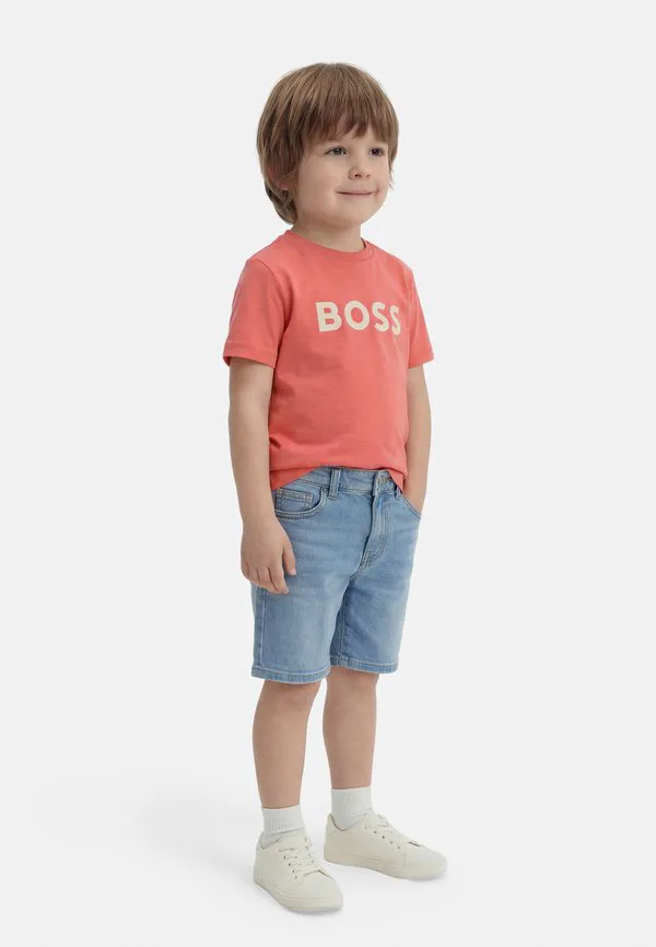 Футболка с короткими рукавами, унисекс, с принтом. Boss Kidswear, Rasberry
