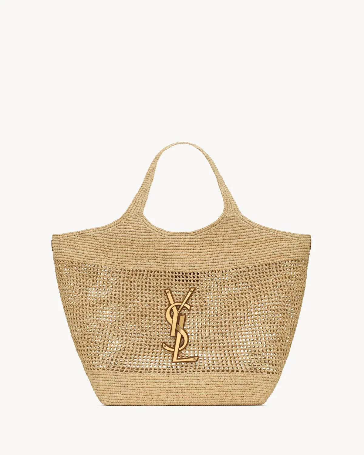 ICARE из рафии SAINT LAURENT, бежевый