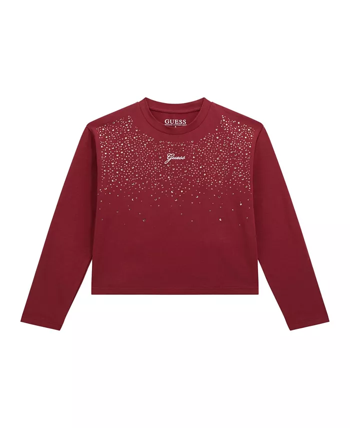 

Футболка с длинным рукавом для девочек 7-16 лет Guess, красный