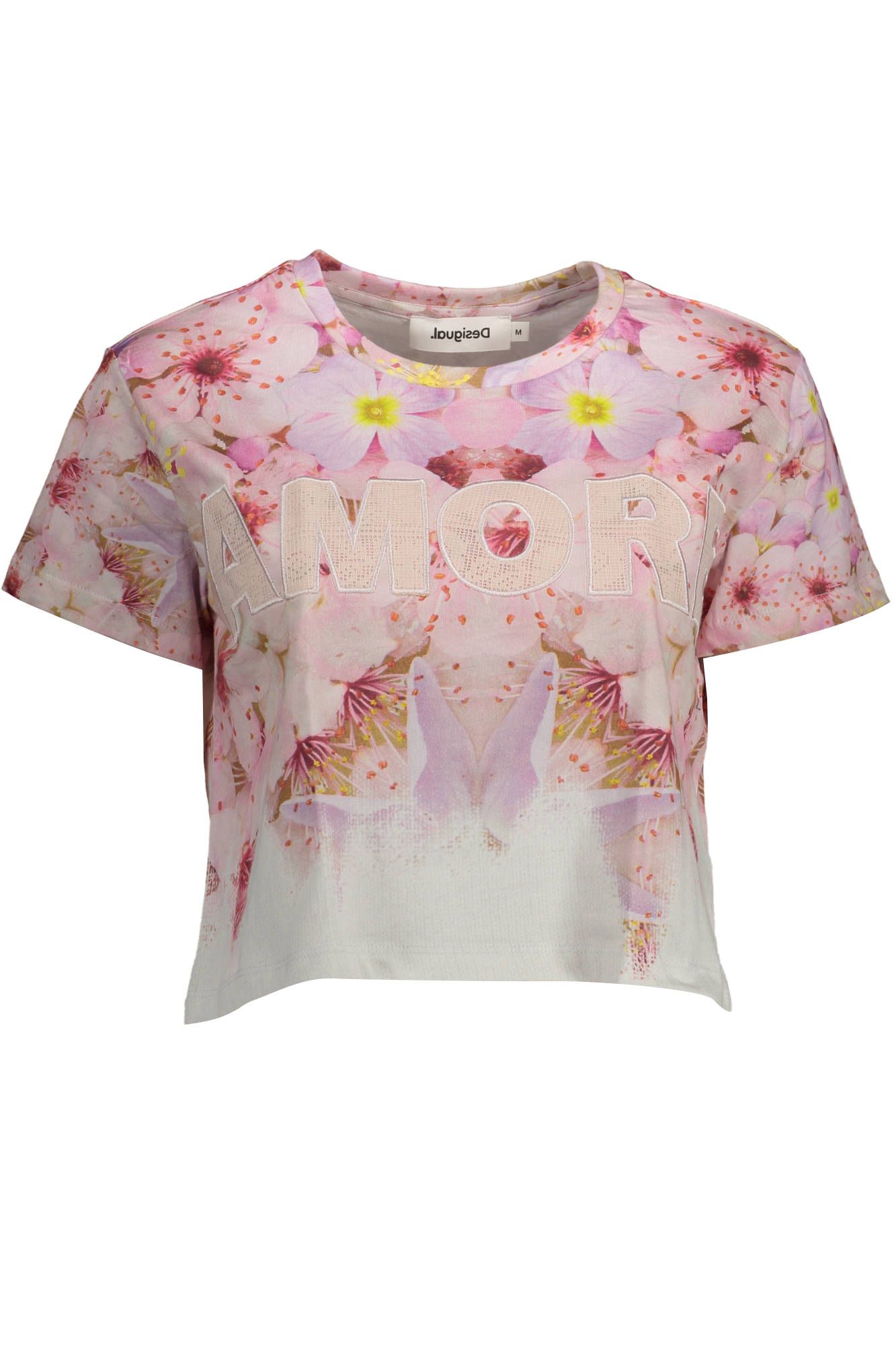 

Розовый хлопковый женский топ Desigual