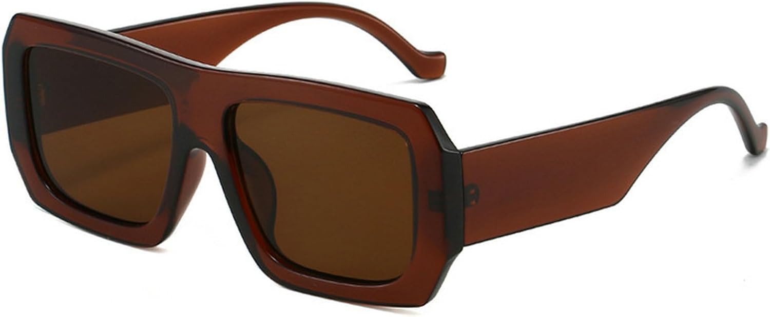 

Ретро-солнцезащитные очки-пилот квадратной формы для женщин и мужчин, винтажный стиль 70-х, модные солнцезащитные очки с плоской верхней частью и прямоугольной формой mincl, C3