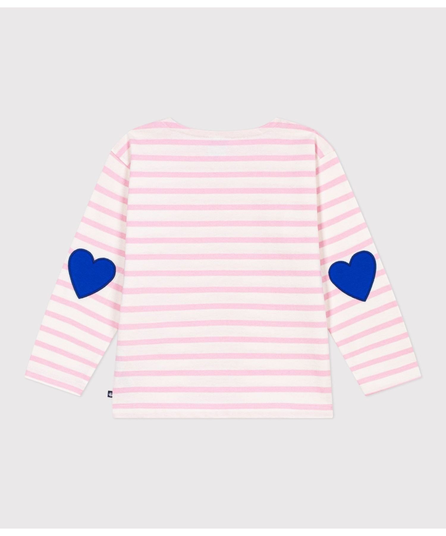Пуловер Marinière с длинными рукавами PETIT BATEAU, Off-white/light pink — фото 4