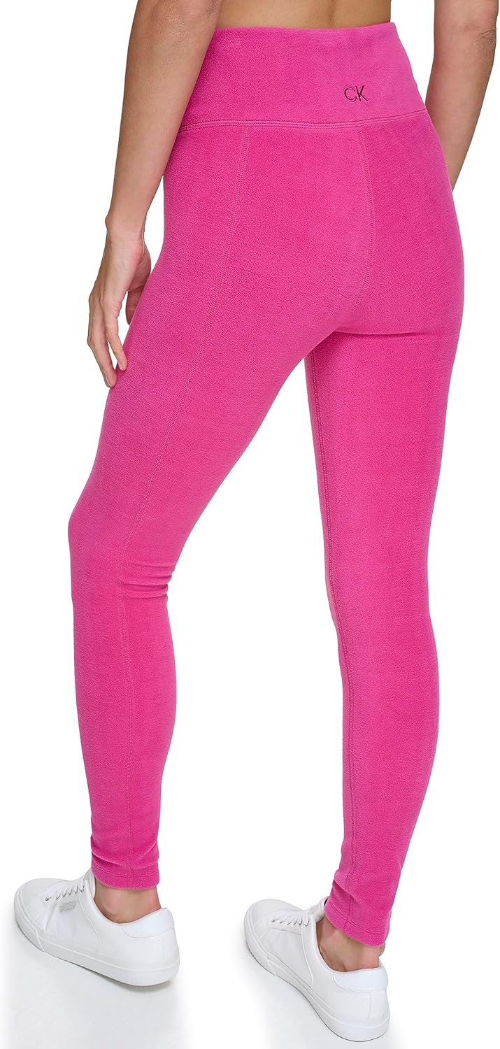 Женские зимние флисовые леггинсы с высокой талией Calvin Klein, Rhubarb — фото 4