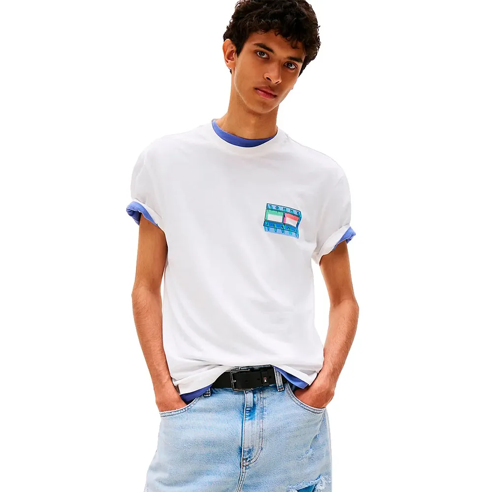 

Футболка Tommy Jeans DNA Flag Play Regular Fit, белый