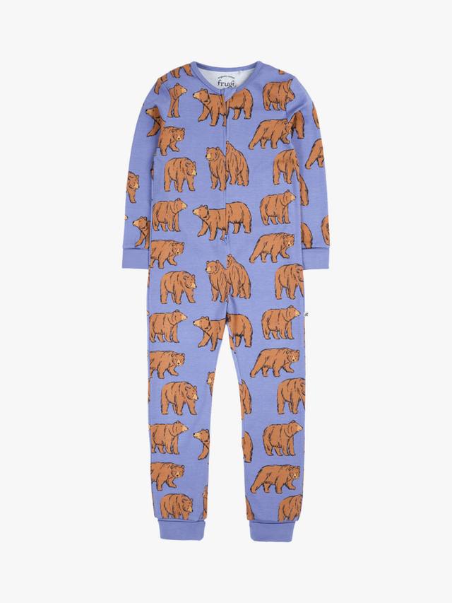 

Детский комбинезон Zelah с молнией Frugi, Grape Beary Wild