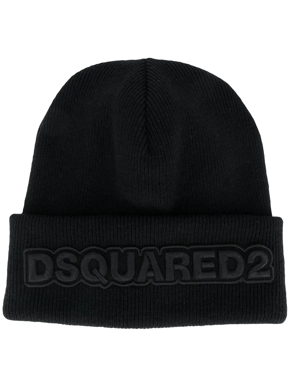 

Шапка бини с вышитым логотипом DSQUARED2, черный