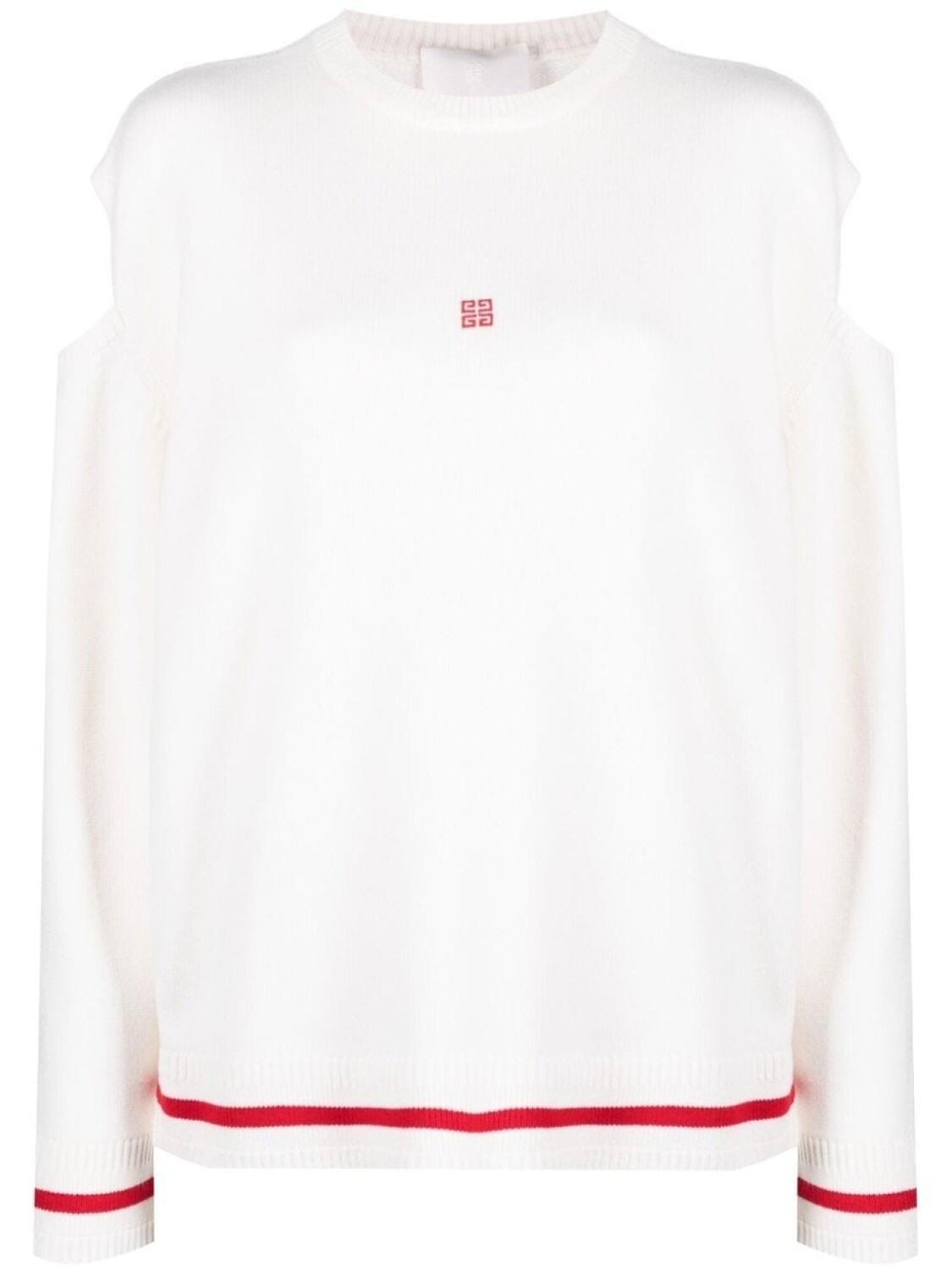 

Givenchy джемпер с вырезами и логотипом, белый