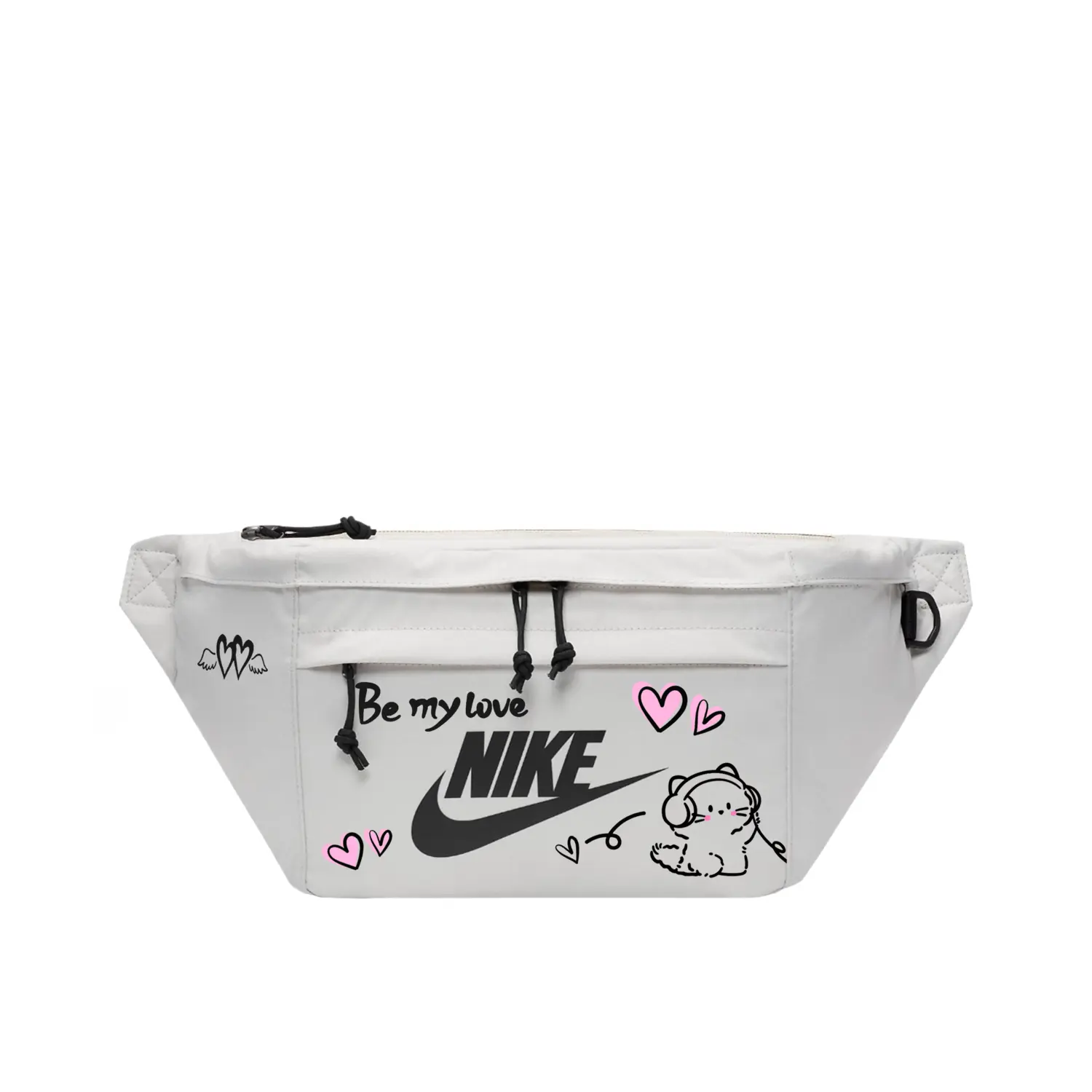

Nike Унисекс поясная сумка ручной работы с принтом в стиле стритвир, Couple's, Small Pink