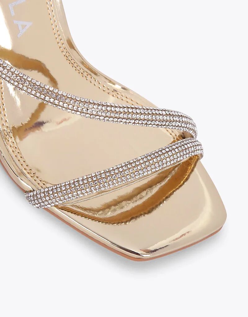 Босоножки на каблуке Carvela Paparazzi золотого цвета — фото 3