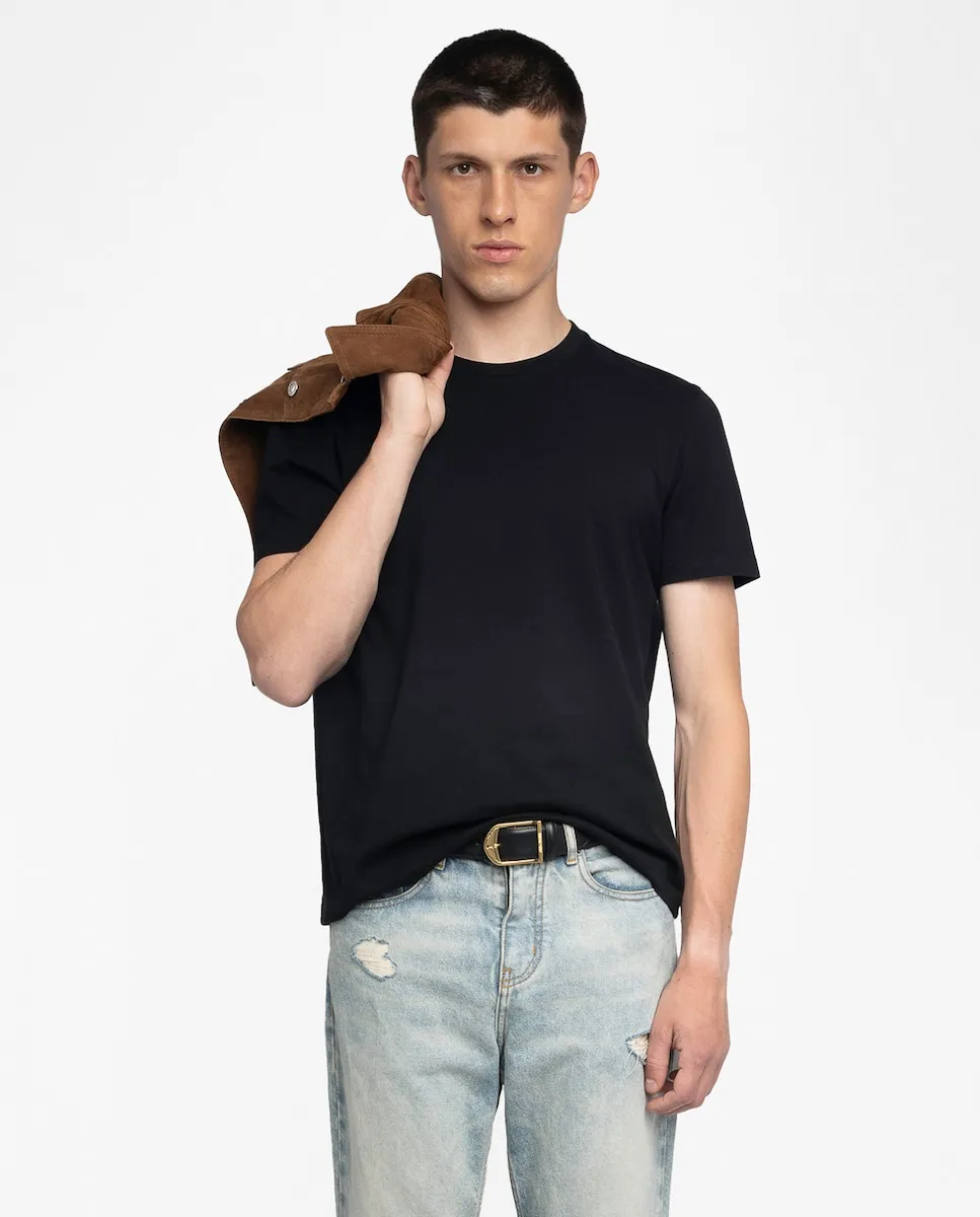 

Мужская футболка Tommy с коротким рукавом из хлопка Zadig & Voltaire, черный