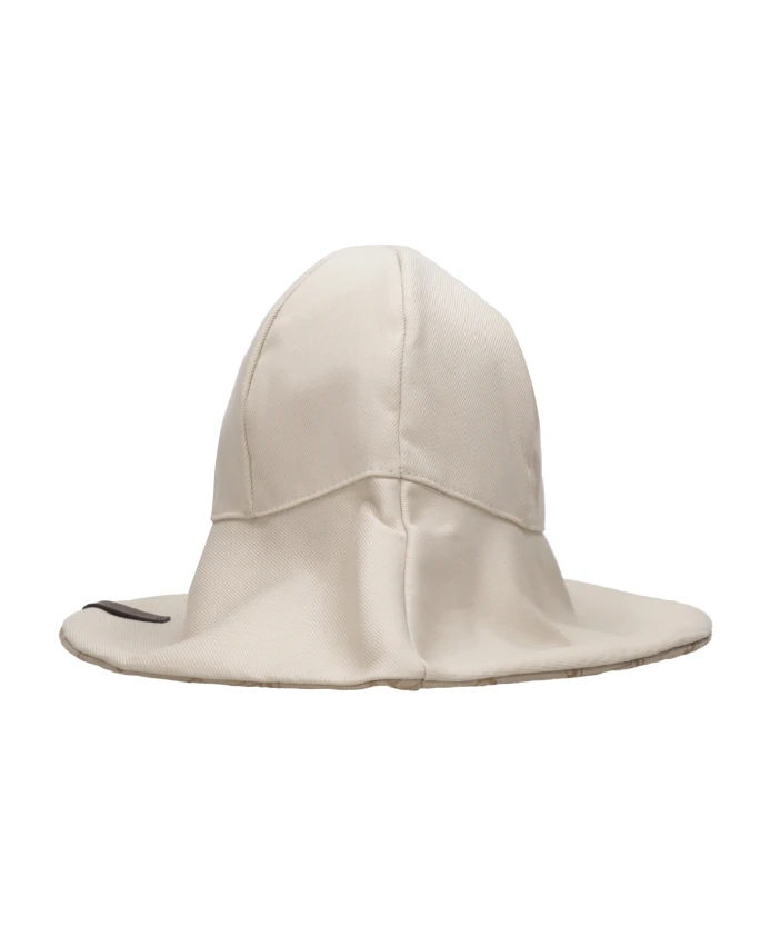 

Двусторонняя шапка из бежевого жаккарда из хлопка. Max Mara, бежевый