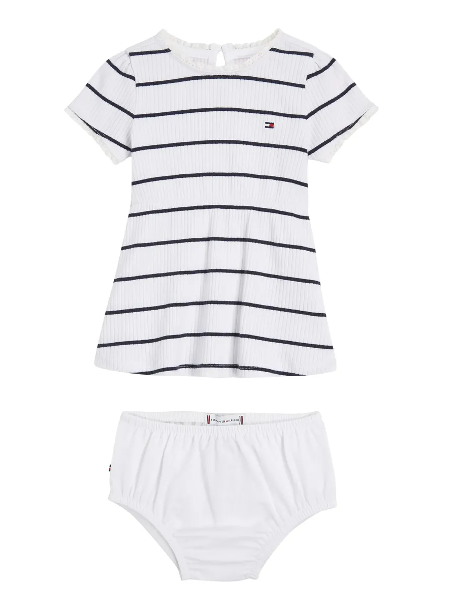 

Мини-платье Tommy Hilfiger "BABY STRIPED RIB DRESS S/S" (2 шт.), малыш до 2 лет, цвет White /Desert Sky