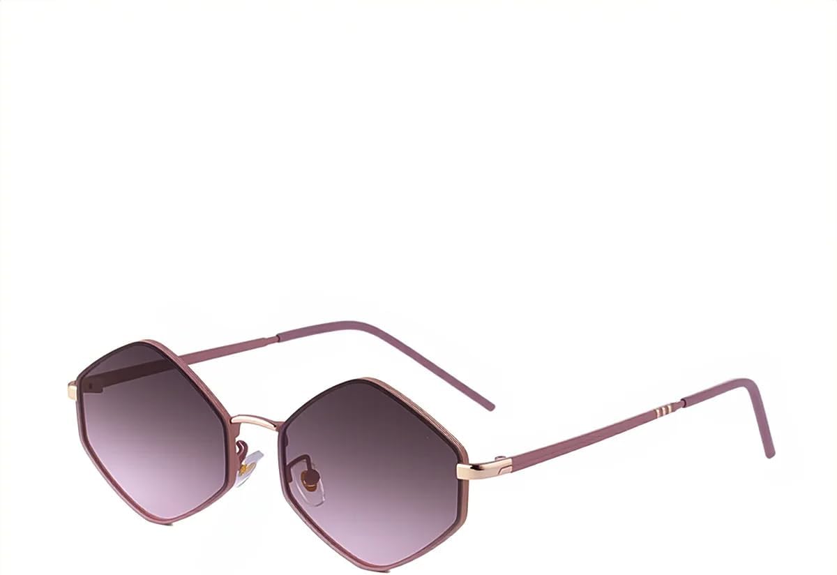 

Винтажные солнцезащитные очки в стиле стимпанк с многоугольными линзами, роскошные классические шестиугольные очки для вождения, защита от УФ-излучения UV400 VFDHN, C4