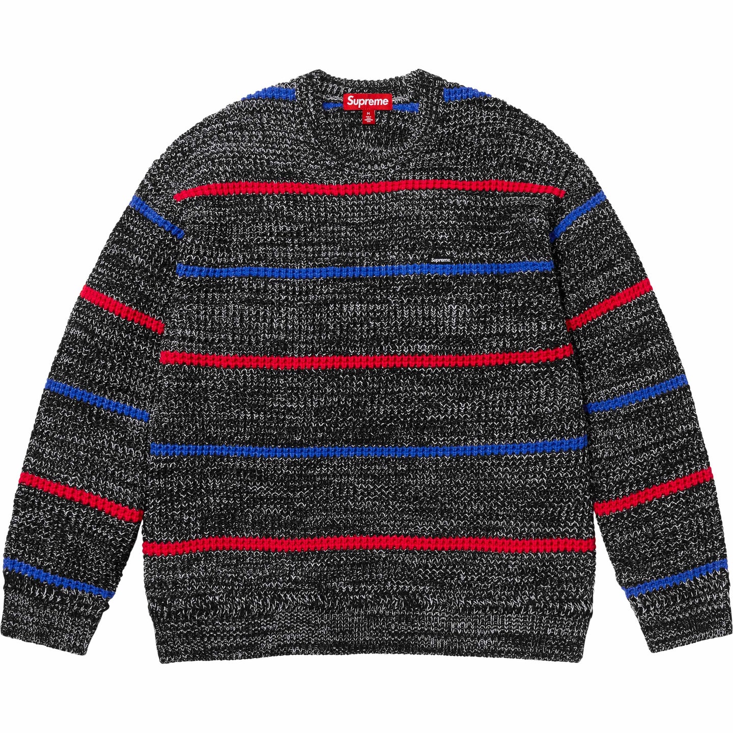 

Вафельный свитер с маленькой коробкой Supreme, Stripe Mélange