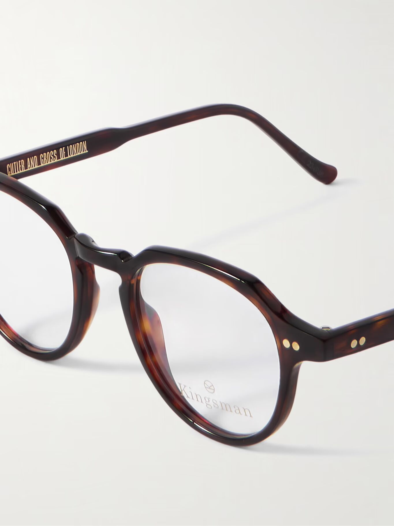 

Круглые черепаховые очки Cutler and Gross из ацетата KINGSMAN, коричневый
