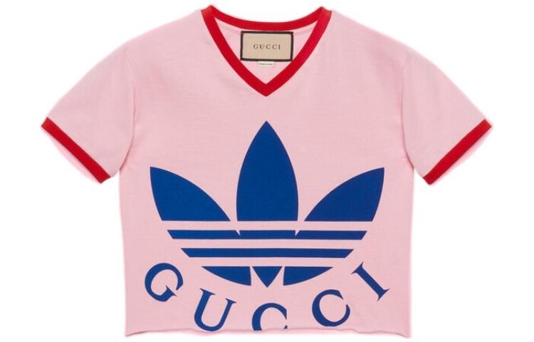 

Топ укороченный Adidas Originals x Gucci, розовый