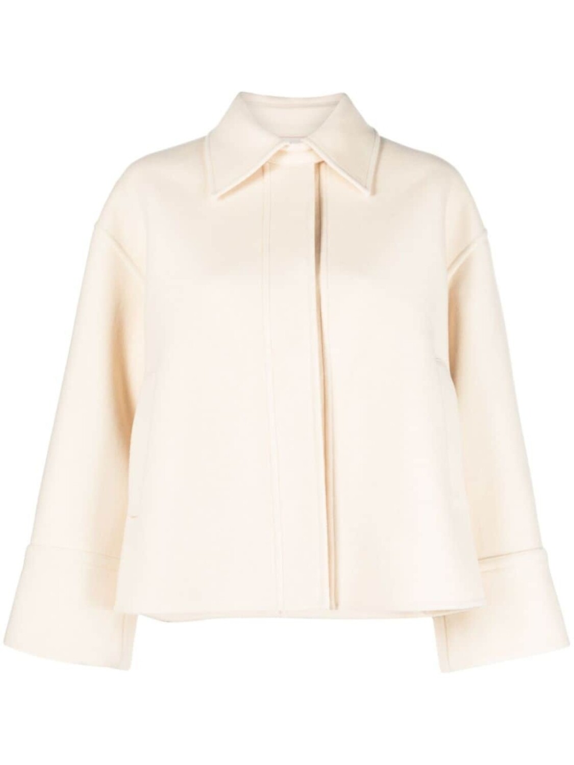 

Jil Sander укороченная куртка с заостренным воротником, белый