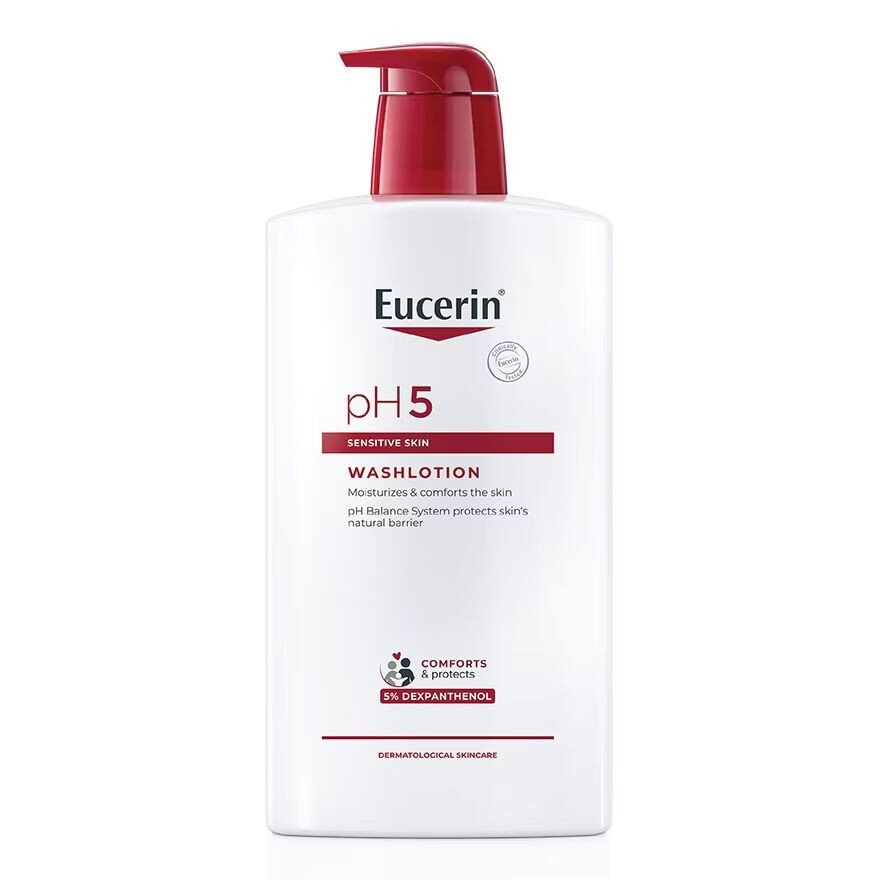

Eucerin Лосьон для умывания pH5 для чувствительной кожи 1000 мл. Увлажнение Успокаивает кожу, White