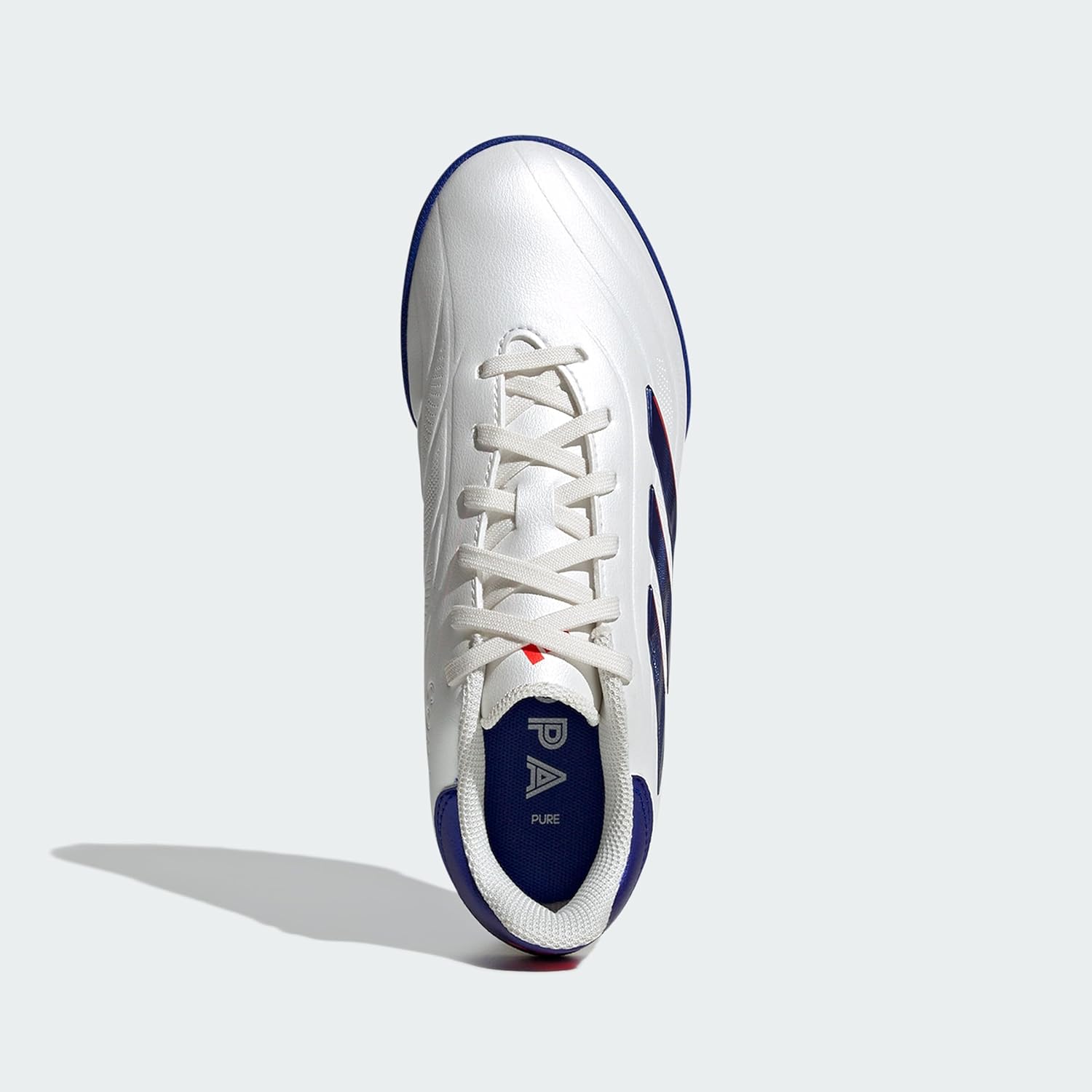Детские кроссовки Adidas Copa Pure 2 League Turf (унисекс), белый/красный/голубой — фото 3