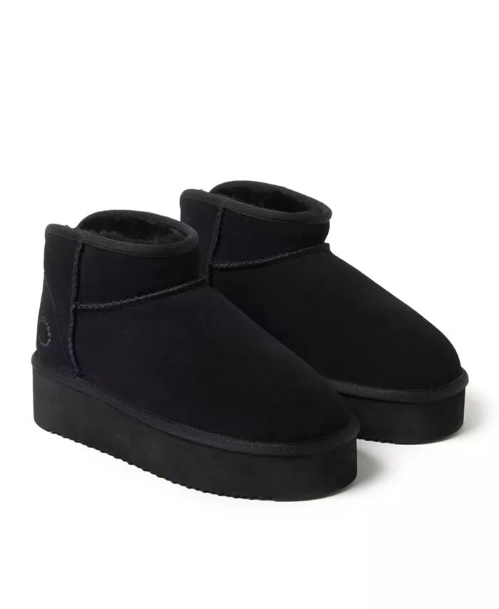 Ботильоны женские Fireside by Kingston из натуральной овчины на платформе Dearfoams, черный — фото 3