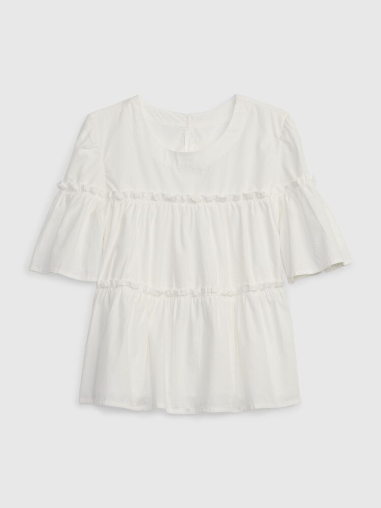 

Детский топ с рюшами Gap, белый
