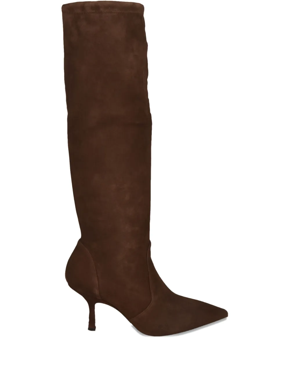 Ботфорты Naomi на каблуке 75 мм Stuart Weitzman, коричневый