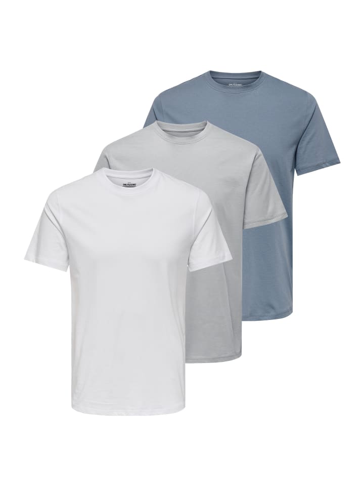 

Футболка ONLY & SONS, цвет blau/weiß/grau