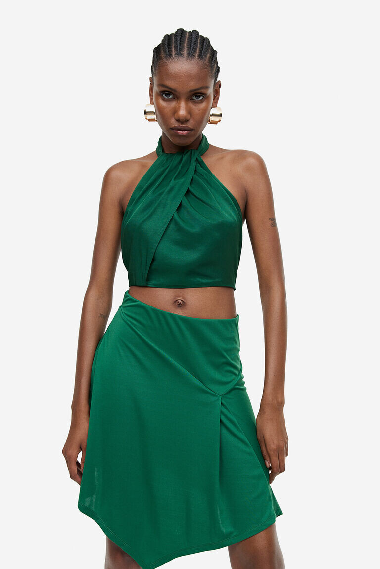 

Асимметричная юбка H&M, зеленый
