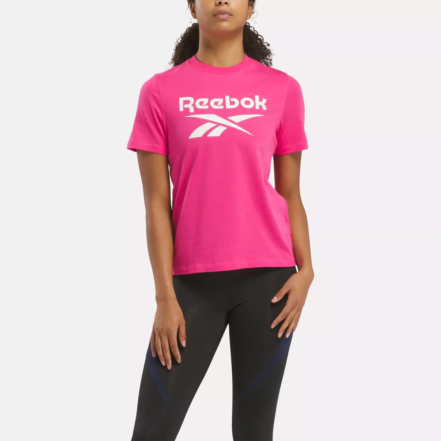 

Футболка Identity с большим логотипом Reebok, розовый