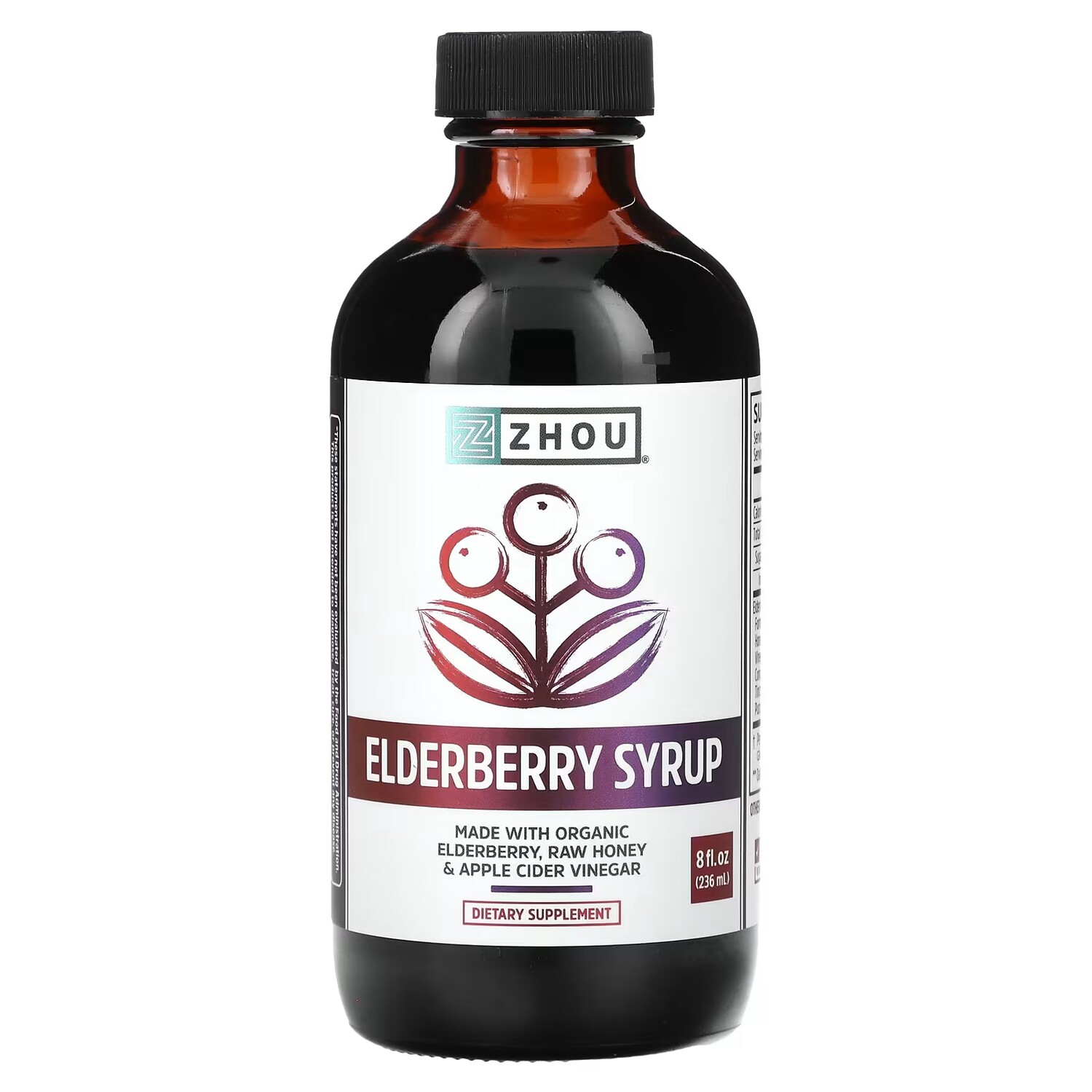 

Сироп из бузины Zhou Nutrition, 236 мл
