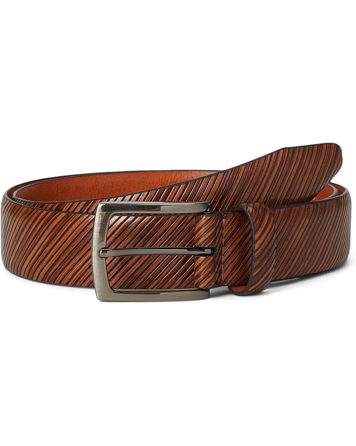 

Ремень Johnston & Murphy Diagonal-etched Belt, желто-коричневый