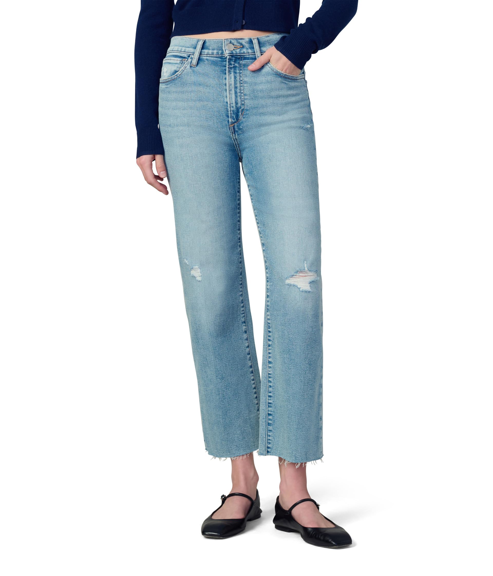 

Джинсы Joe's Jeans The Blake Cropped Wide Leg With Cut Hem, Immaculate