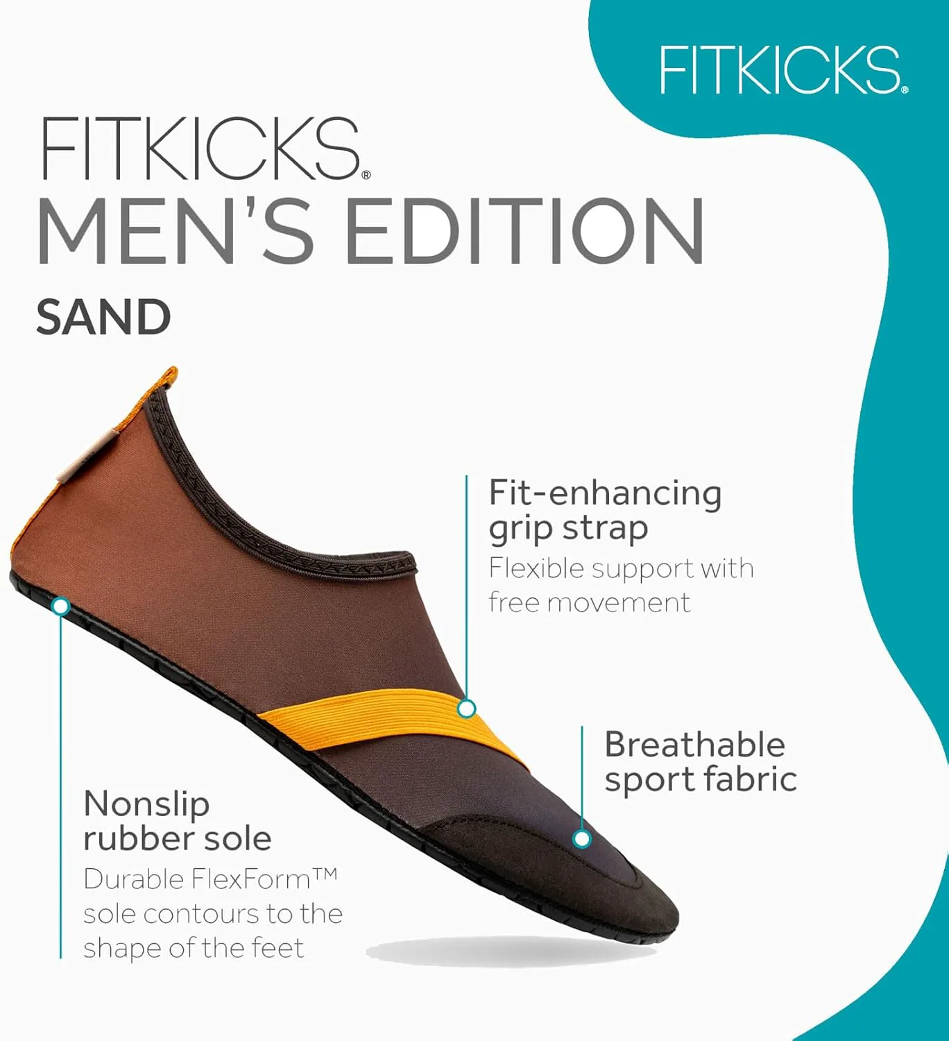 Активная мужская обувь FITKICKS, складывающиеся водные туфли — фото 4