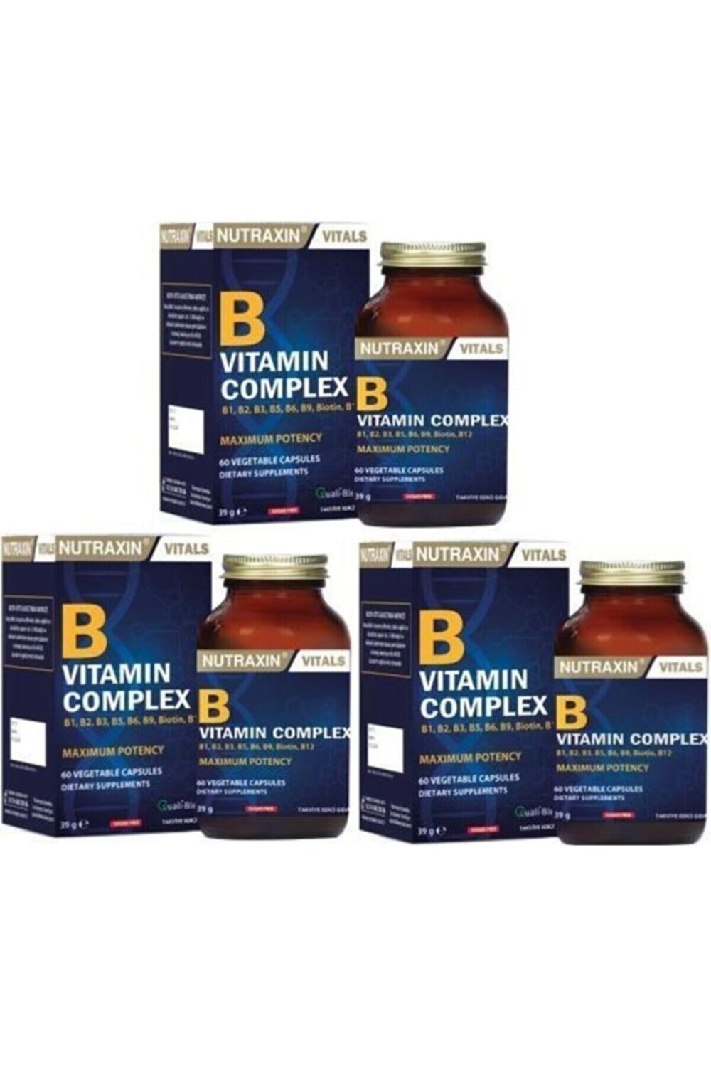 

Nutraxin Витаминный комплекс группы В, 60 таблеток по 3 штуки