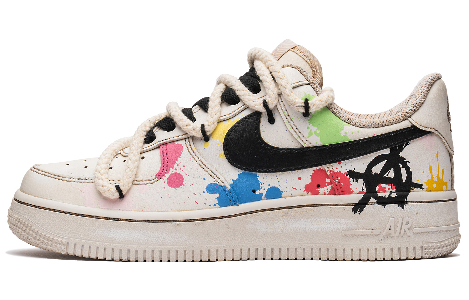 

Кроссовки Nike Air Force 1 Skateboarding Shoes Women's Low-top Pink And Blue, цвет Coffee