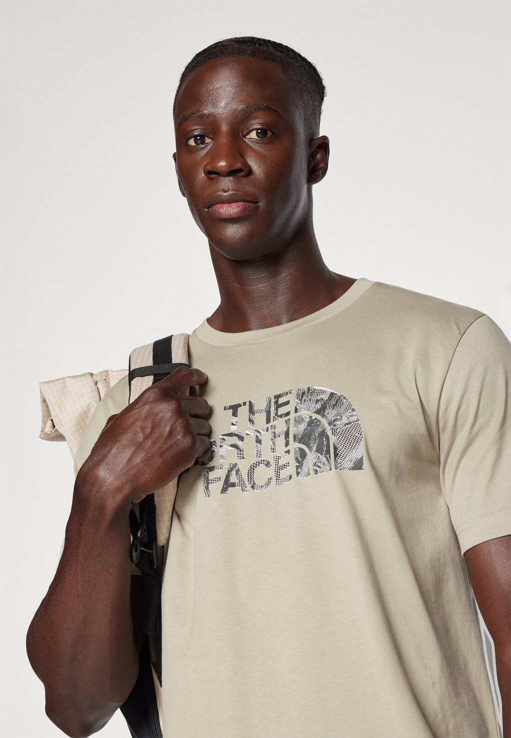 

Принт на футболке EASY TEE GRAPHIC INFILL The North Face, серый