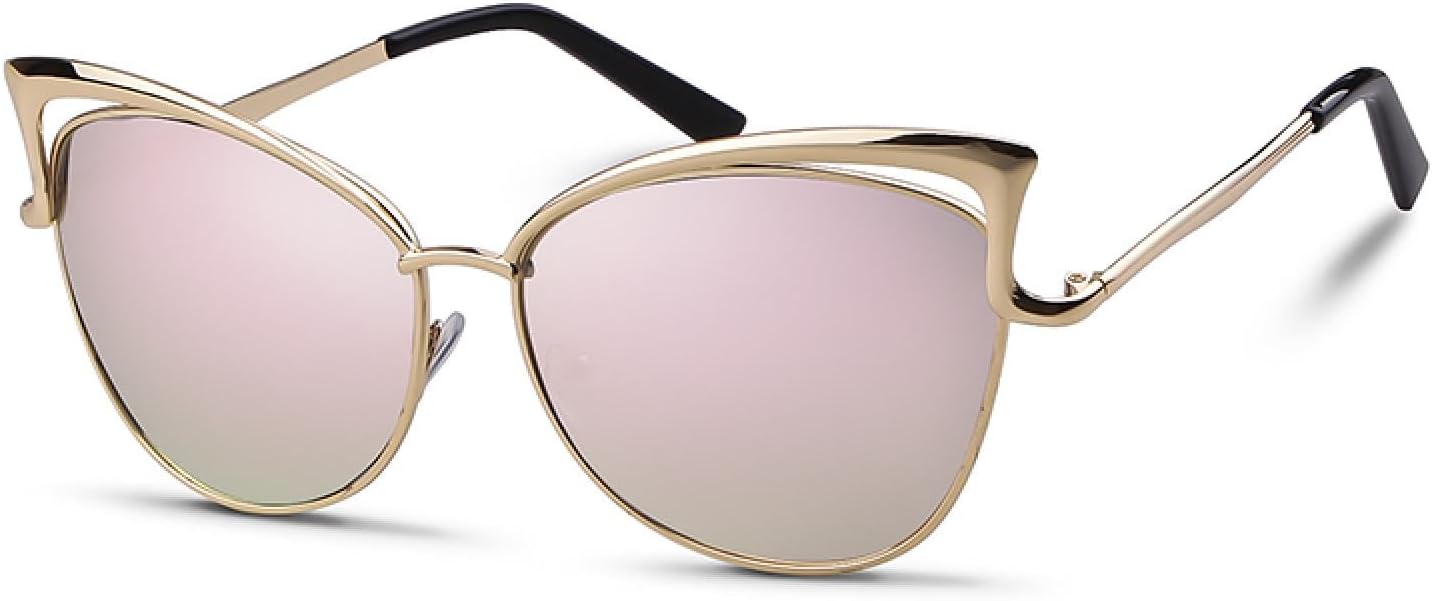 

Солнцезащитные очки «кошачий глаз» золотисто-розового цвета для женщин, винтажные солнцезащитные очки с градиентным зеркальным покрытием, модные очки Eyeglasees UV400 WNCKSQ, C9