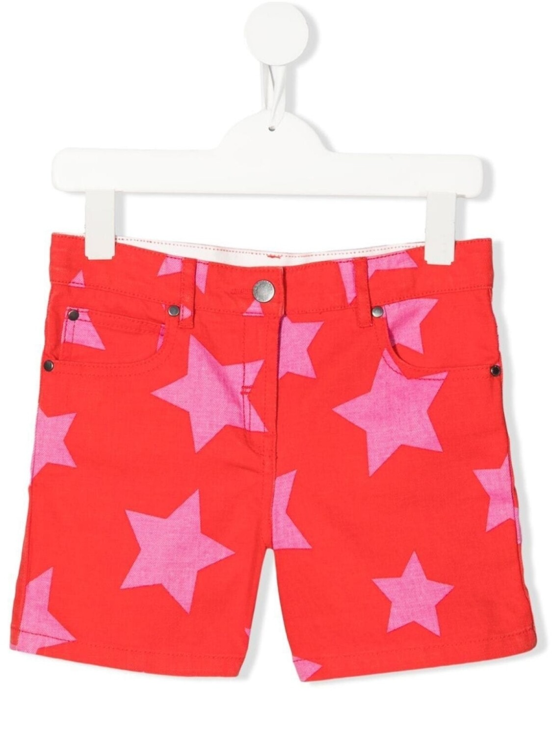 

Stella McCartney Kids джинсовые шорты с принтом, красный