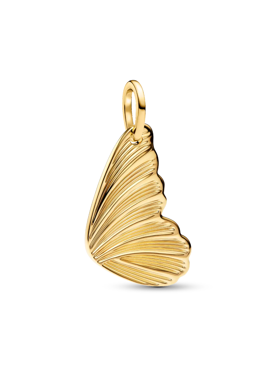 

Подвеска-бирка с гравировкой в виде крыла бабочки Pandora, 14-каратное золотое покрытие