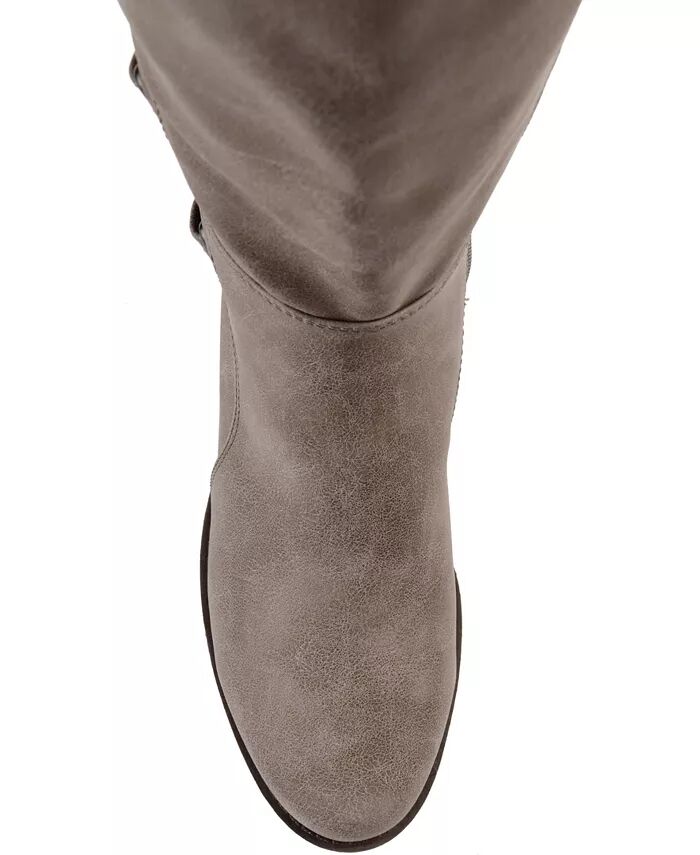 Женские сапоги Carly Extra Wide Calf Journee Collection, коричневый/бежевый — фото 4