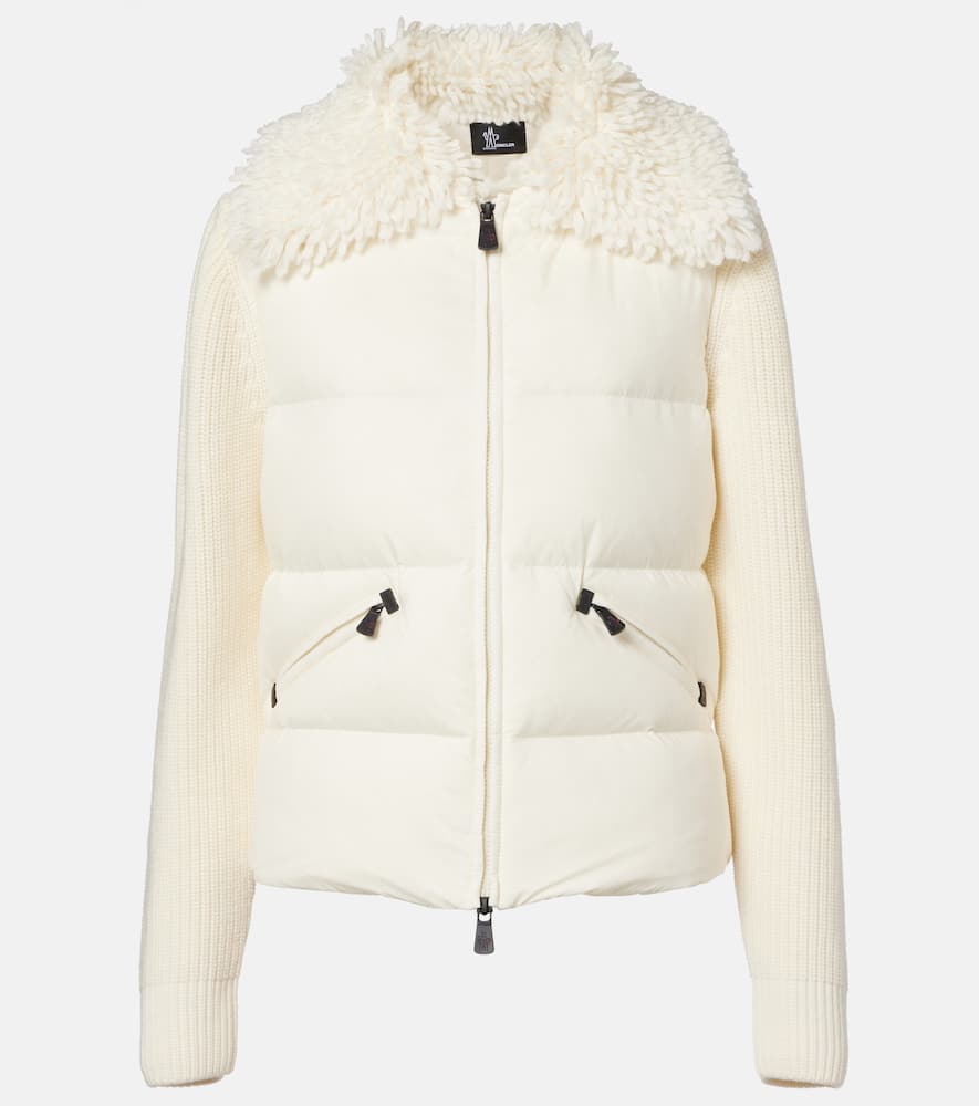 

Кардиган из натуральной шерсти с нижними панелями Moncler Grenoble, White