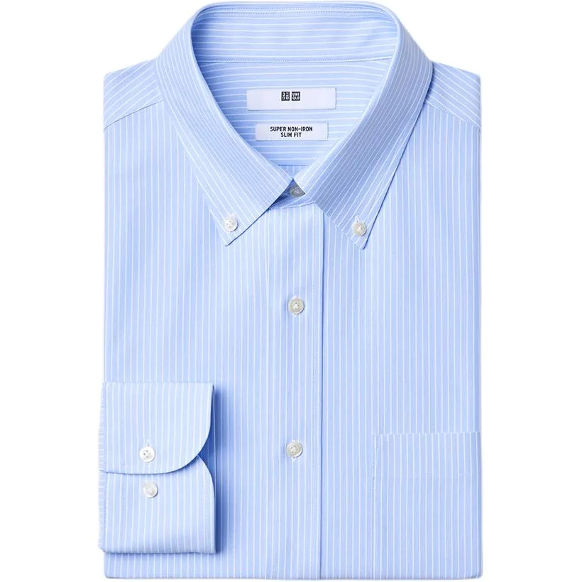 UNIQLO Рубашка мужская небесно-голубая Moderate