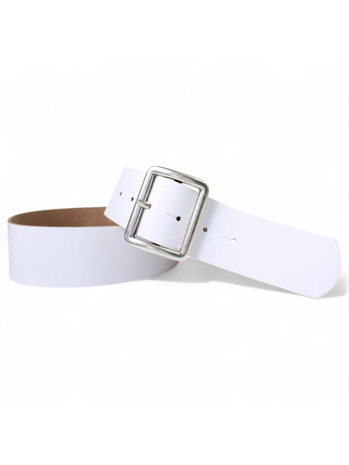 

Женский кожаный ремень, прямоугольный, белого цвета FRONHOFER