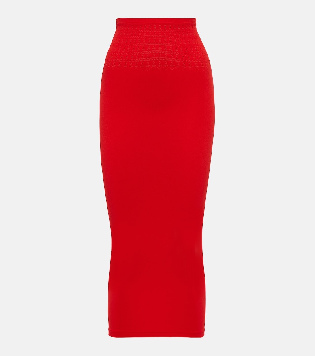 

Техническая юбка миди с вырезами ALAÏA, красный