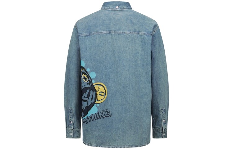 

Рубашка мужская джинсовая синяя Evisu, синий