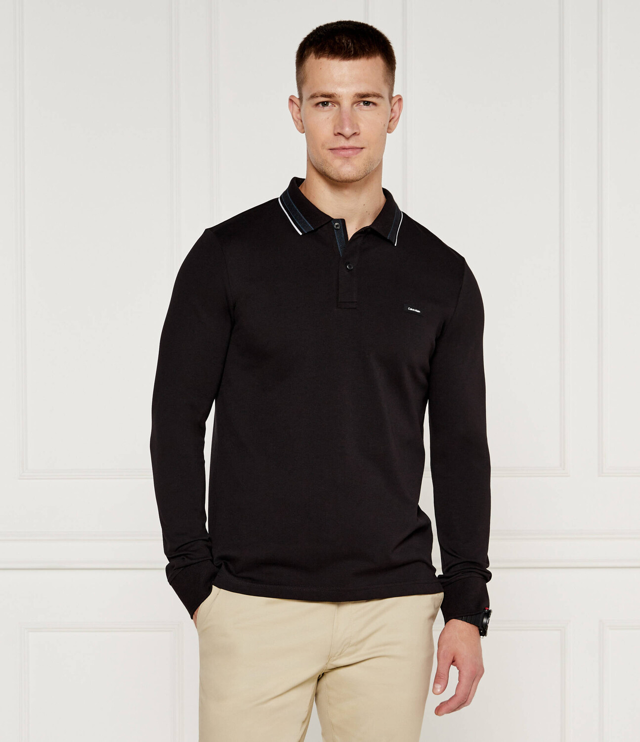 Поло Calvin Klein Regular Fit, черный — фото 3
