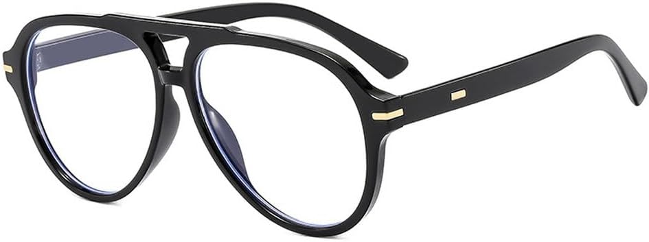 

Ретро-солнцезащитные очки с увеличенными двойными перемычками для женщин, модные градиентные очки с защитой от УФ-излучения UV400 для мужчин, трендовые солнцезащитные очки с заклепками TKKTLLT, Black Clear