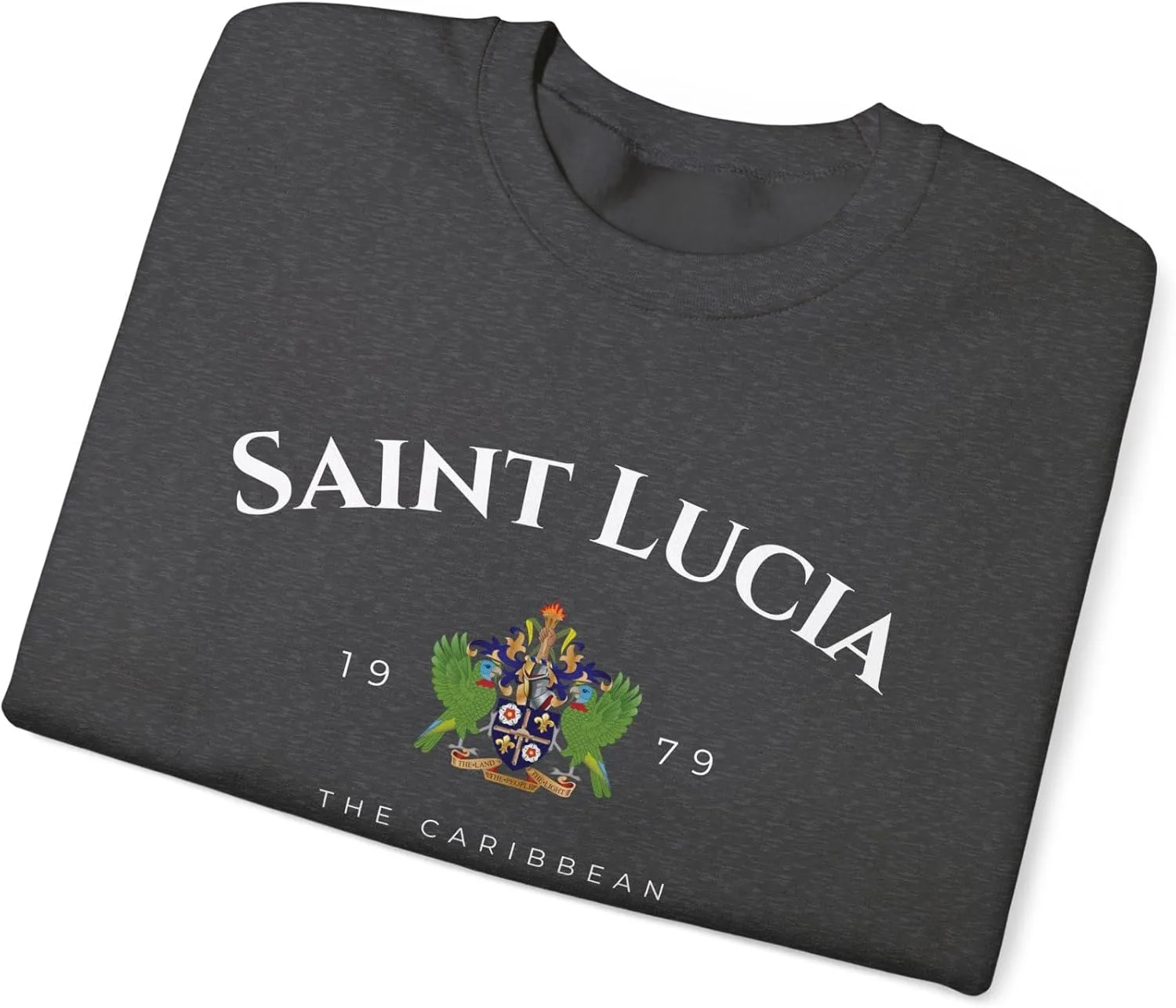 Свитшот Saint Lucia The Caribbean Unisex Heavy Blend с гербом — фото 3