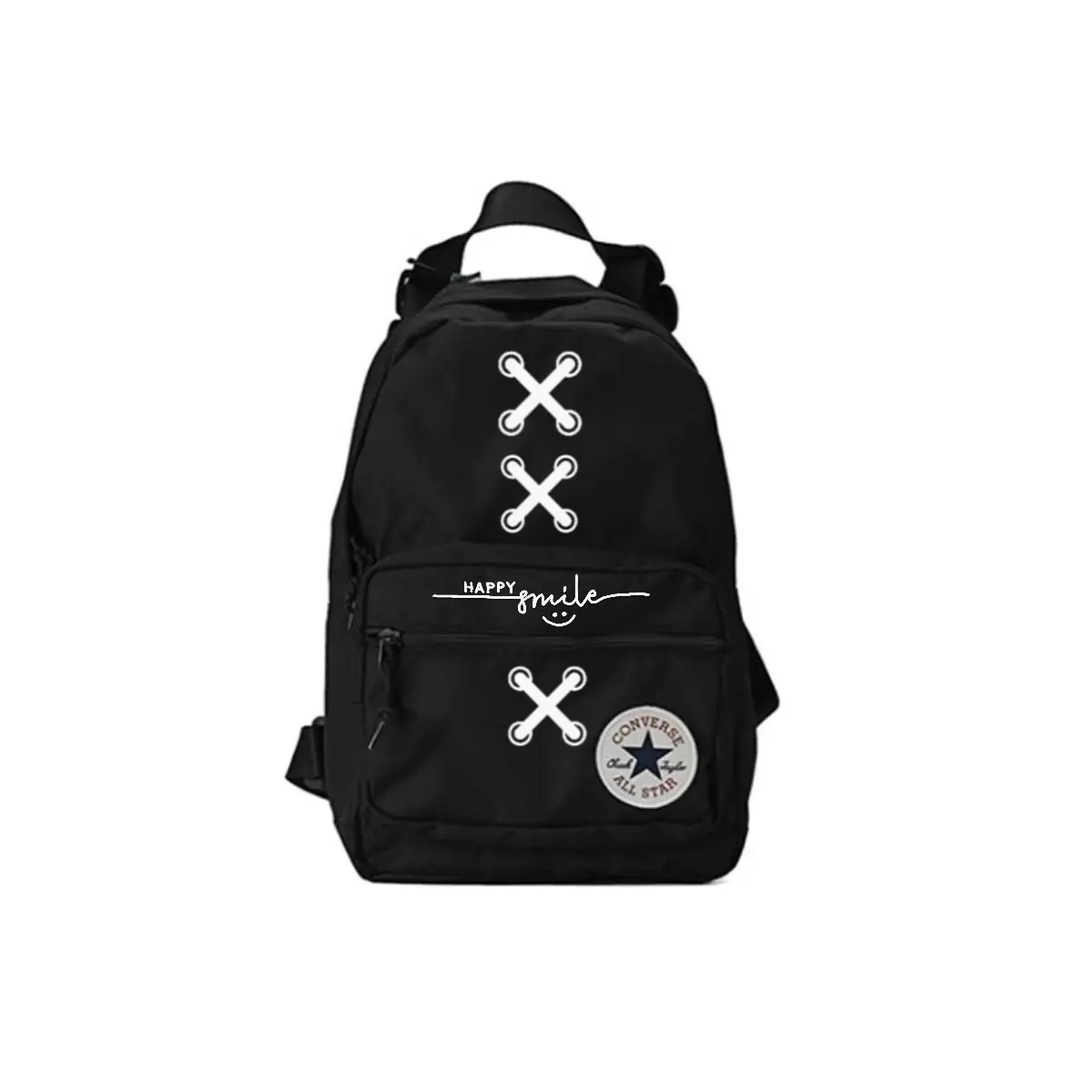 

Converse Полиэстеровый рюкзак унисекс черный, Happy